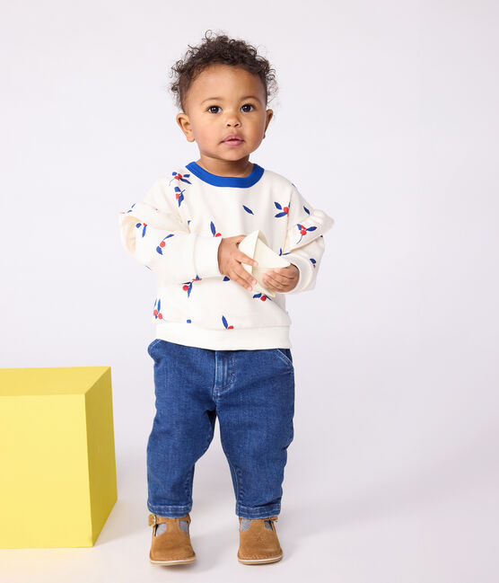Sudadera de algodón con estampado de frutos y volantes para bebé MILK/ MULTICO