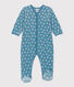 Pijama de terciopelo con flores para bebé
