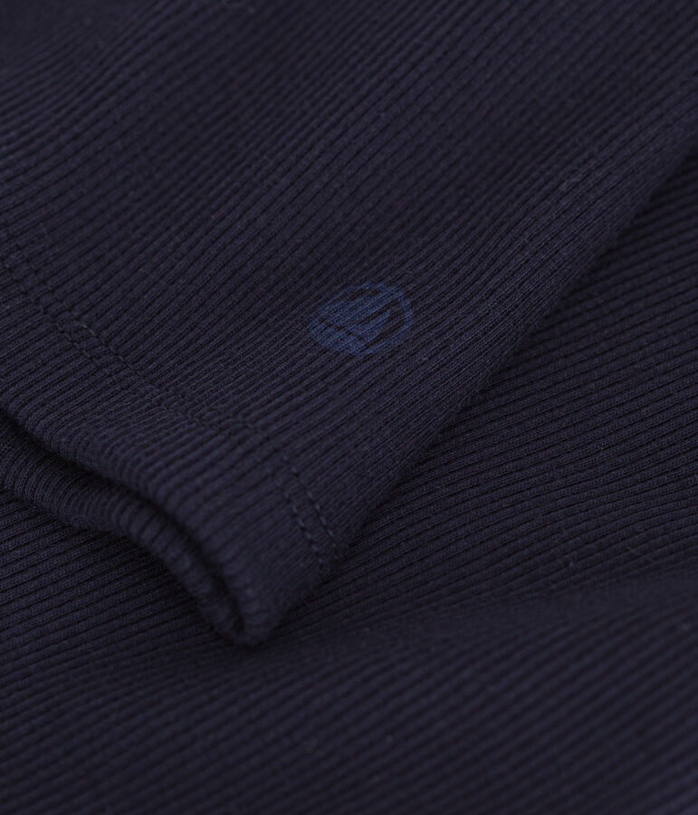 Camiseta Iconique de cuello vuelto de punto 2x2 para mujer azul