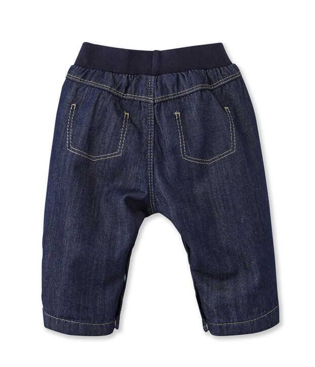 Pantal&oacute;n vaquero forrado para beb&eacute; azul