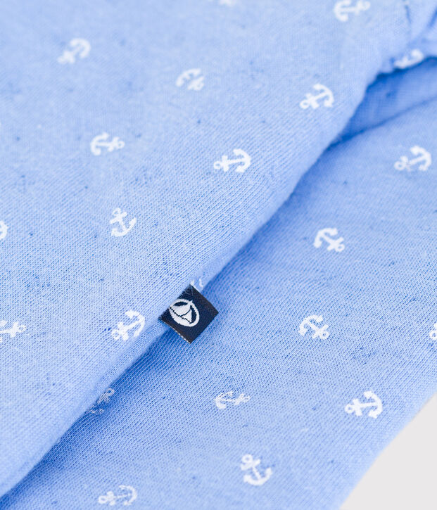 Pelele de algod&oacute;n con estampado de peque&ntilde;as anclas para beb&eacute; azul/blanco
