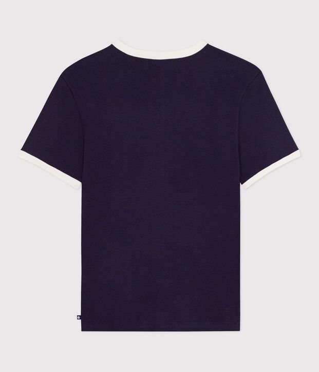 Camiseta lisa de algod&oacute;n de manga corta para mujer SMOKING