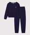 Pijama liso de rizo de algod&oacute;n para mujer SOIR