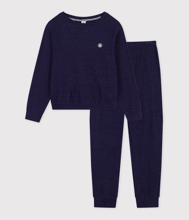 Pijama liso de rizo de algod&oacute;n para mujer SOIR