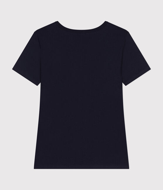 Camiseta Iconique de manga corta de punto liso para mujer azul SMOKING