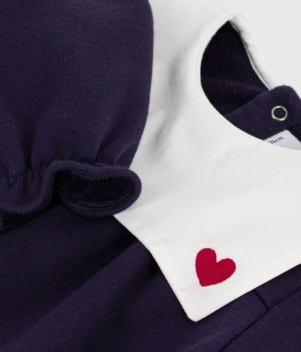 Mono corto liso de algod&oacute;n con cuello para beb&eacute; SOIR