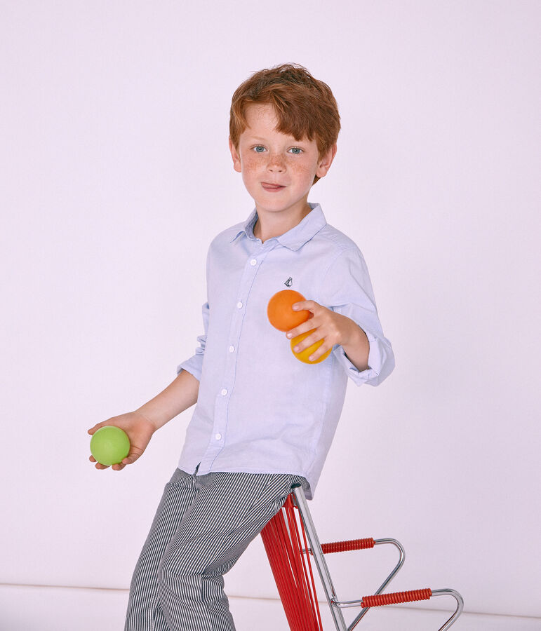 Camisa infantil para ni&ntilde;o azul BLEU