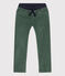 Pantalón recto de terciopelo medio de niña / niño verde VALLEE