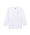 Boy's long-sleeved T-shirt in brushed cotton blanco Ecume