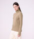 Camiseta lisa de cuello alto de algod&oacute;n para mujer