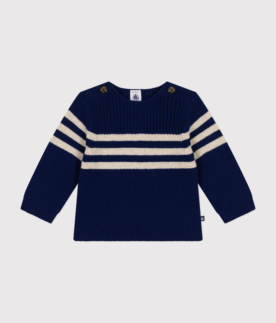 Jersey de punto tricotado con lana azul MEDIEVAL/ AVALANCHE