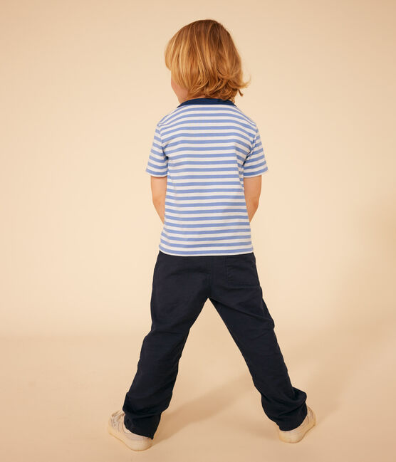 Camiseta a rayas de jersey ligero para niño GAULOISE/ MARSHMALLOW