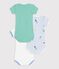 Lot de 3 bodies manches courtes en coton multicolor