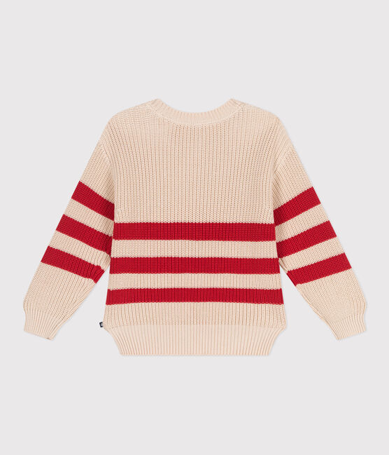 Jersey infantil de algodón a rayas rojo AVALANCHE/ AURORA