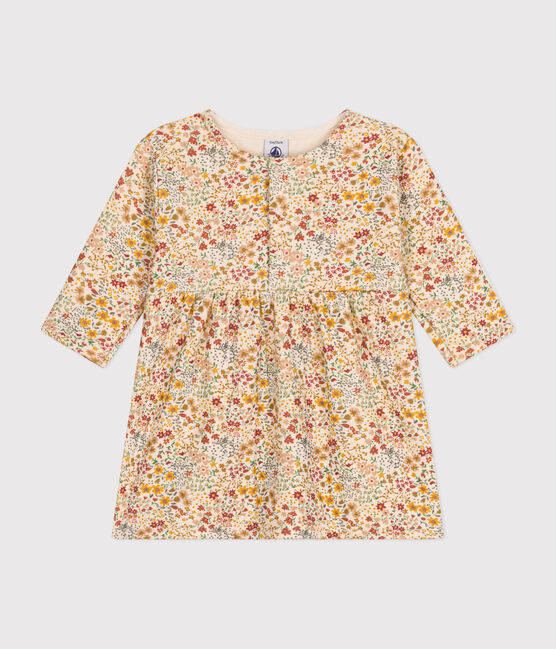 Vestido de manga larga de túbico acolchado para bebé blanco AVALANCHE/ MULTICO