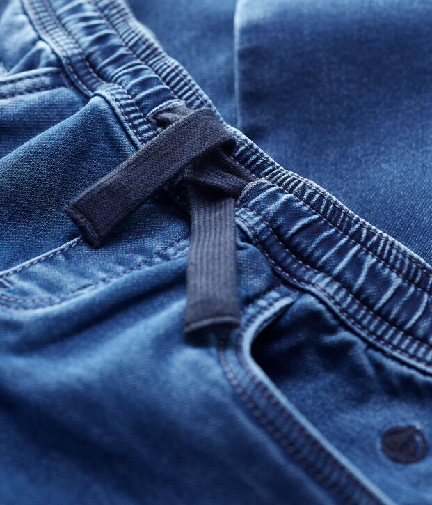 Pantal&oacute;n de corte normal de tejido vaquero org&aacute;nico de ni&ntilde;o azul