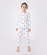 Pijama infantil de manga larga de algodón con estampado de corazones
