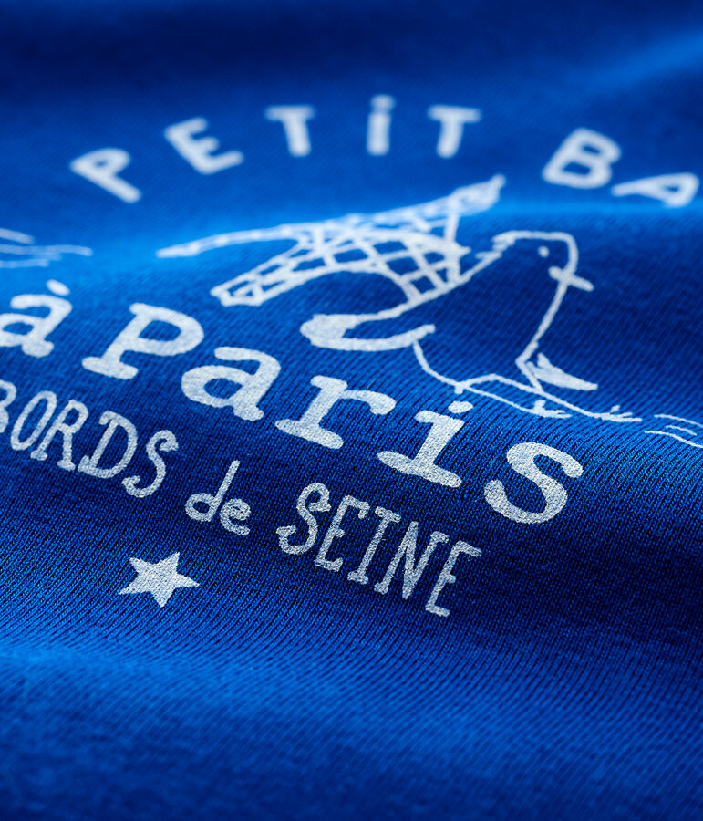 Camiseta de manga larga de algod&oacute;n de beb&eacute; ni&ntilde;o azul