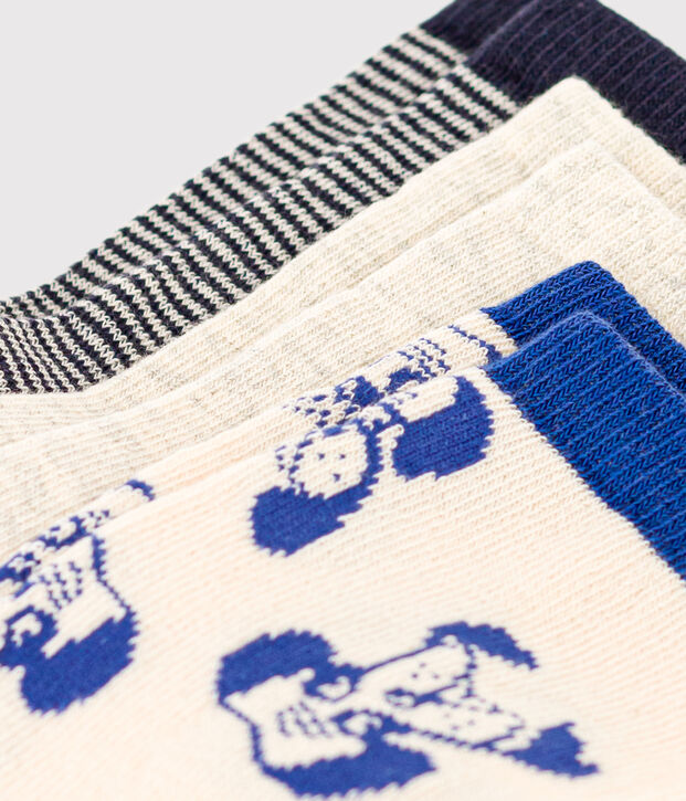 Juego de 3 pares de calcetines con perro para ni&ntilde;o/ni&ntilde;a multicolor