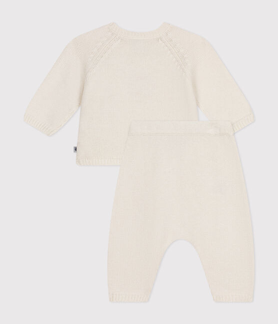 Conjunto de punto de lana y algodón con motivo de corazón para bebé rojo MARSHMALLOW/blanco CORRIDA