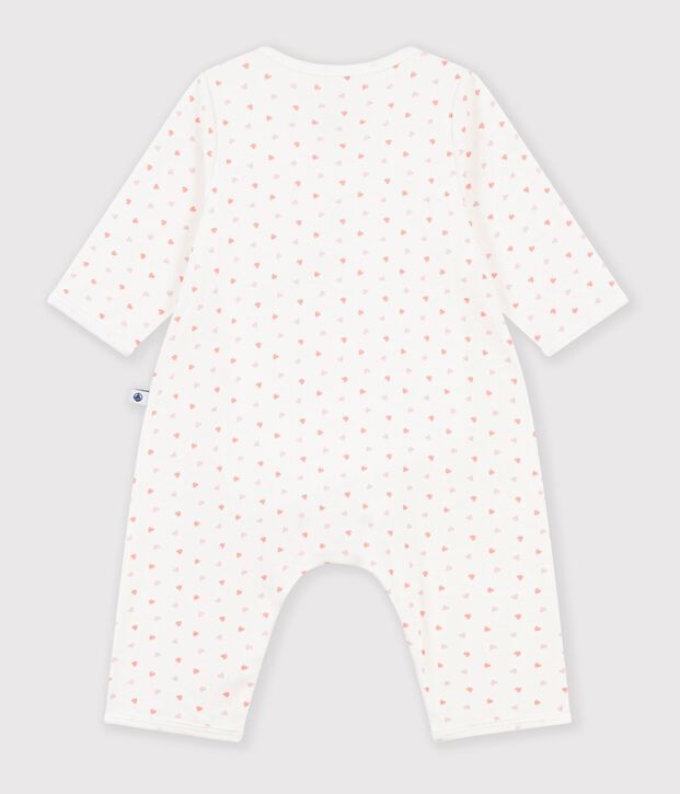 Bodyjama sin pies de algod&oacute;n con estampado de flores para beb&eacute; blanco/multicolor