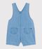 Peto corto de tejido denim ligero para beb&eacute; azul