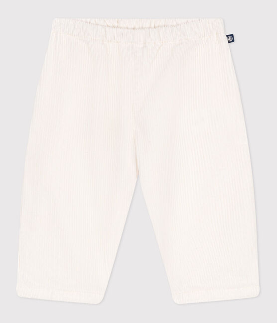 Pantalón de terciopelo liso para bebé crudo MILK