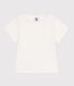 Camiseta infantil lisa de manga corta de algodón