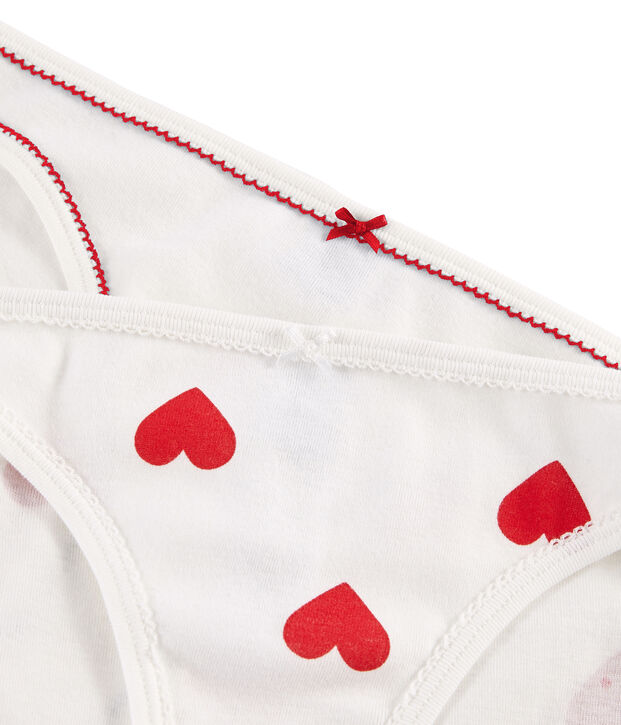Lote de 2 braguitas de corazones para mujer multicolor