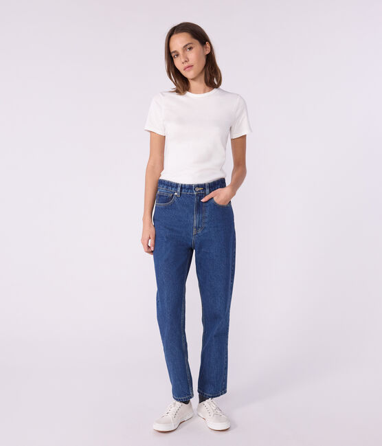 Camiseta L'ICONIQUE de algodón de punto «cocotte» para mujer blanco ECUME