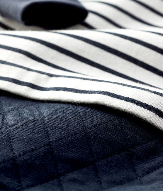 Mono emblemático de bebé. blanco MARSHMALLOW/azul SMOKING