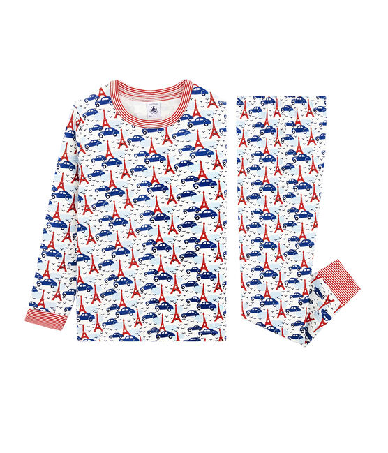 Pijama de punto para niño blanco MARSHMALLOW/blanco MULTICO