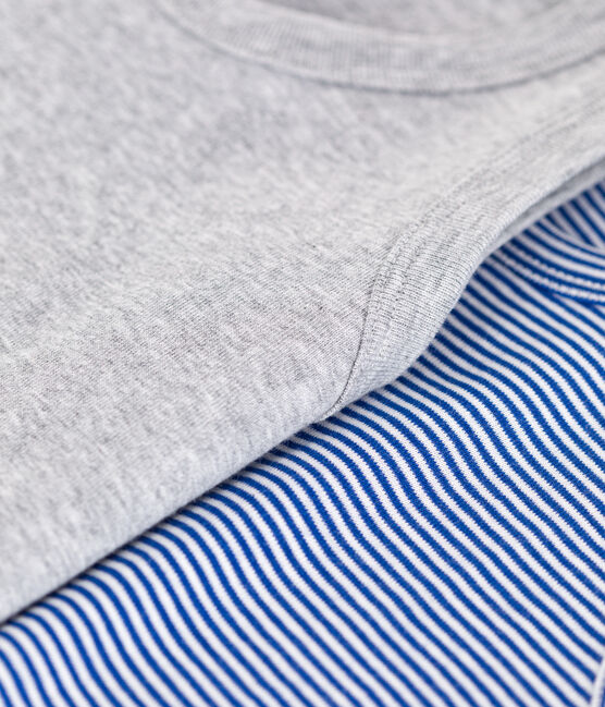 Juego de 2 camisetas sin mangas infantiles de algodón a rayas variante 1