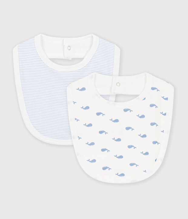 Juego de baberos de algod&oacute;n con estampado de ballena para beb&eacute; multicolor