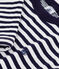 Camiseta infantil de algodón de manga larga a rayas azul SOIR/ MILK