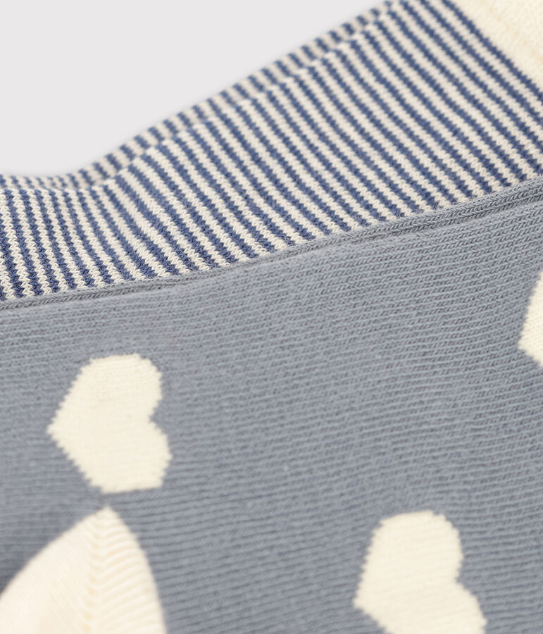 Juego de 2 pares de calcetines para ni&ntilde;a multicolor