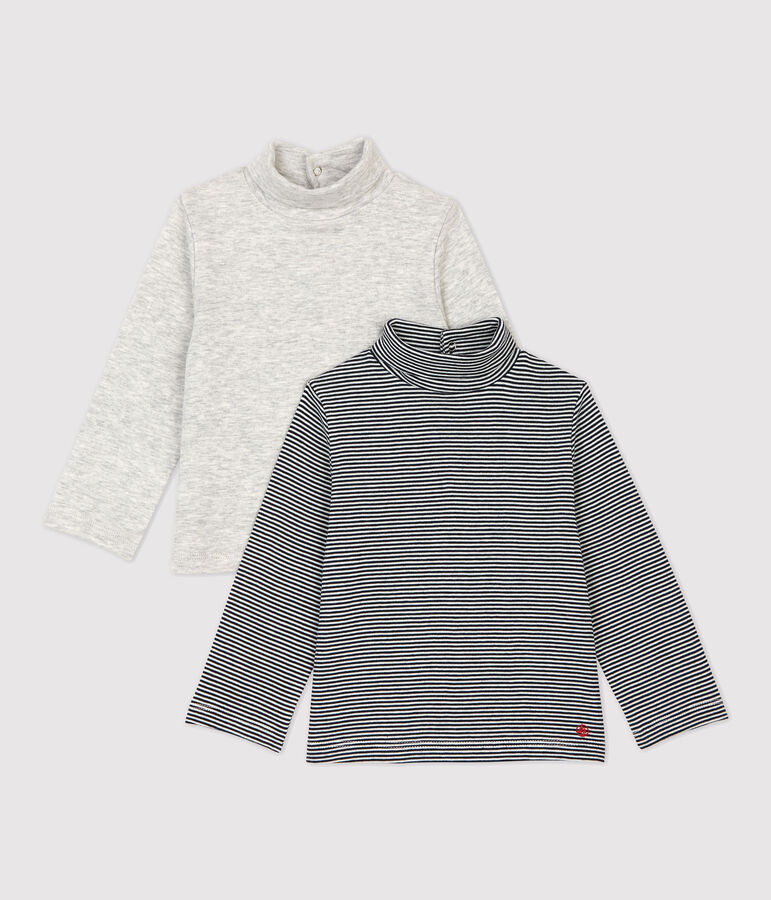 Juego de 2 prendas de cuello de cisne de algod&oacute;n de beb&eacute;. variante 1