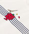 Camiseta Monsieur Madame de algodón de bebé blanco MARSHMALLOW