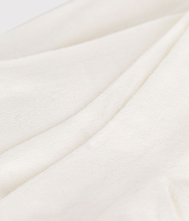 Leotardos infantiles lisos de algod&oacute;n blanco