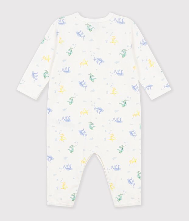 Pyjama b&eacute;b&eacute; en coton sans pieds imprim&eacute; dragons blanco/multicolor