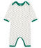 Pelele de punto para bebé niña blanco MARSHMALLOW/azul MEDIEVAL