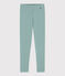 Leggings infantiles de algodón liso verde PAUL