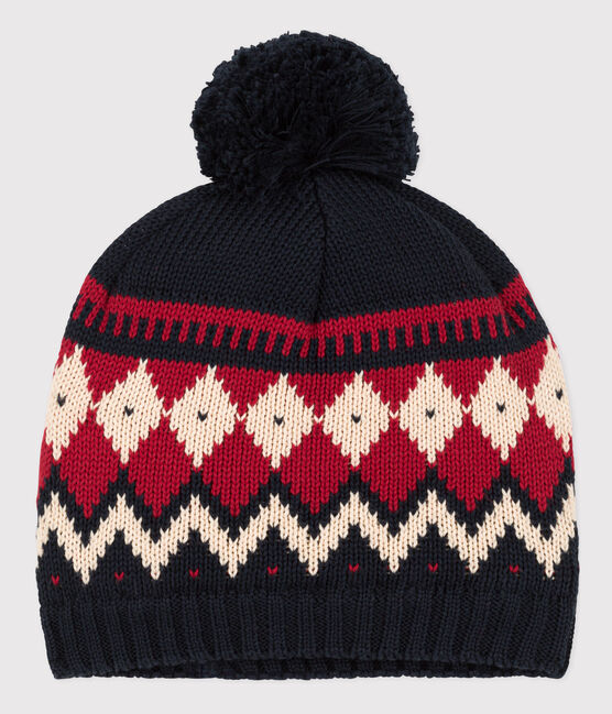 Gorro para niño/niña azul SMOKING/blanco MULTICO