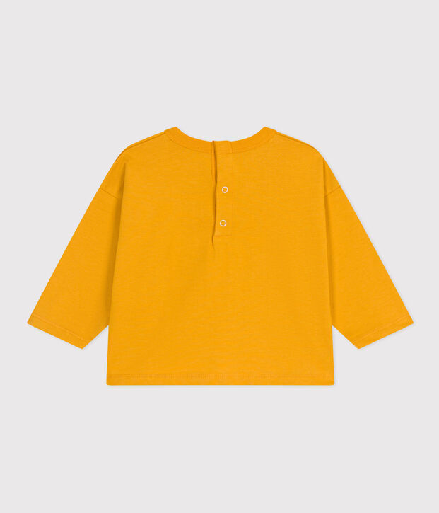 Camiseta de manga larga de jersey para beb&eacute; amarillo