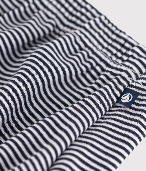 Pololo de algodón milrayas para bebé azul SMOKING/blanco MARSHMALLOW