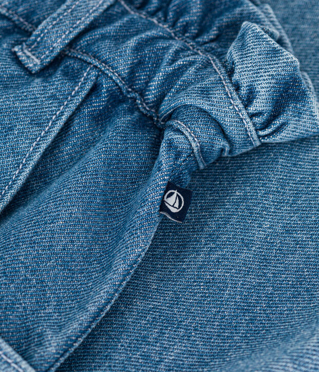 Pantal&oacute;n vaquero recto para ni&ntilde;a azul