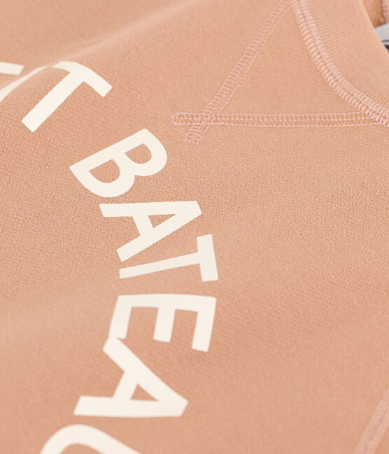 Sudadera de algodón para mujer beige VINTAGE