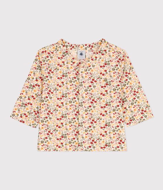 Camisa estampada de popelina para bebé blanco AVALANCHE/ MULTICO