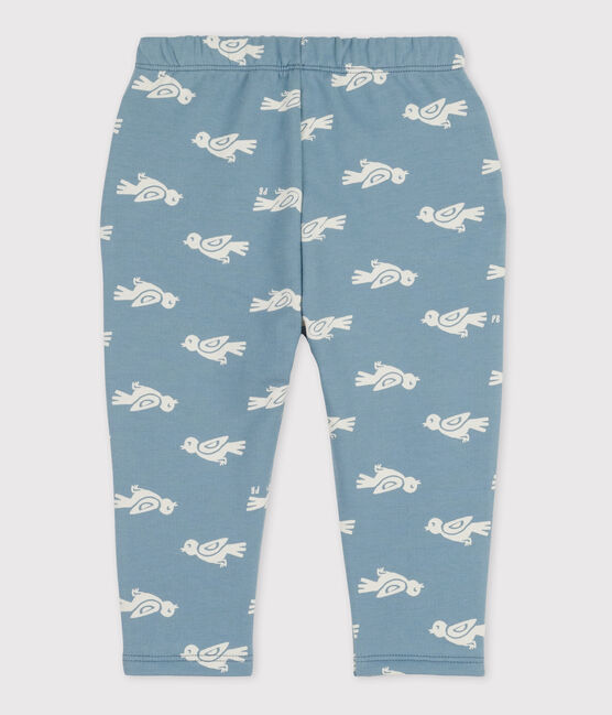 Pantalón de felpa con estampado para bebé azul ROVER/blanco MARSHMALLOW