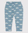 Pantalón de felpa con estampado para bebé azul ROVER/blanco MARSHMALLOW